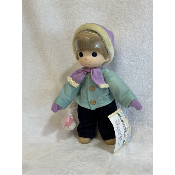 Rare Precious Moments "Sugar Town" Vinyl Boy Doll With Paint Can And Tag - Picture 11 of 12